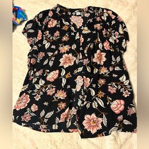 Old Navy Button Down Floral Top